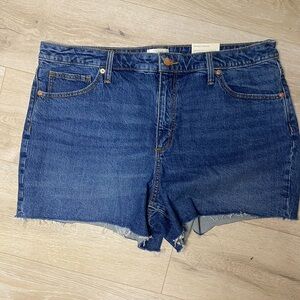 Universal Thread Raw-Hem Denim Shorts - Blue